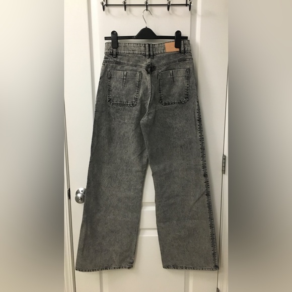Zara Grey Wide Leg Jeans - Picture 3 of 13